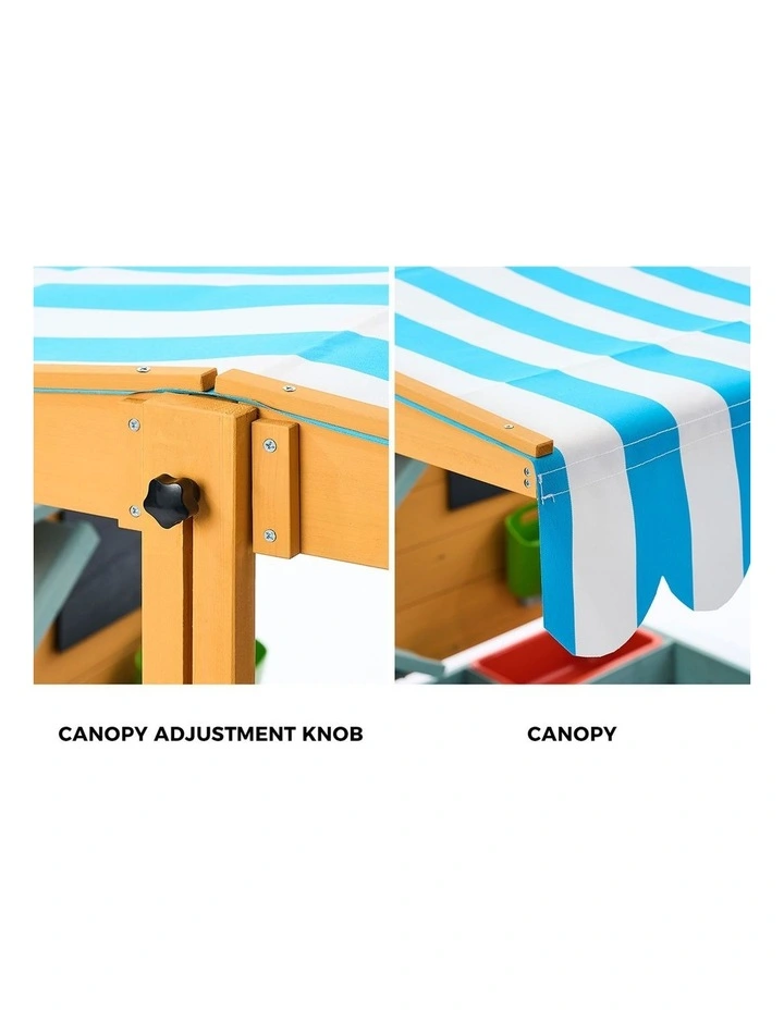 Mazam Kids Sandpit Outdoor Wooden Sandbox Beach Play Canopy Sand Play Toy Set image 7