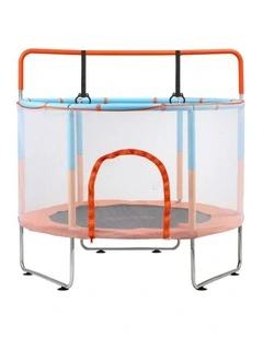 Mazam 60 Kids Trampoline Enclosure Safety Net Rebounder Round w/ Bar &Rings