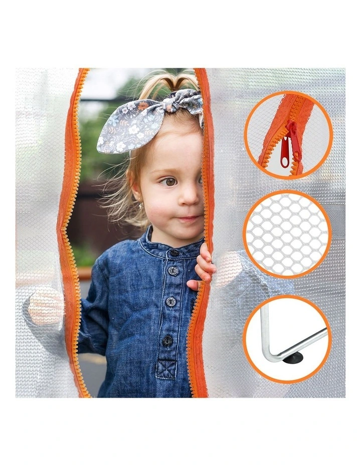 Mazam 60 Kids Trampoline Enclosure Safety Net Rebounder Round w/ Bar &Rings image 6