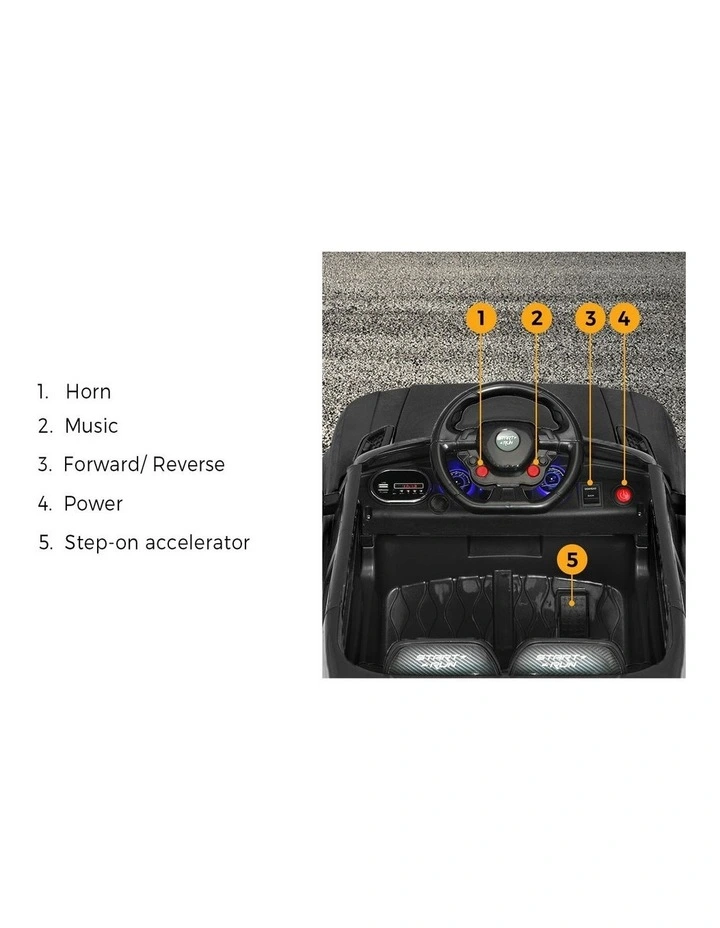 Mazam Ride On Car Electric Vehicle Toy Remote Cars Kids Gift MP3 LED light 12V image 7
