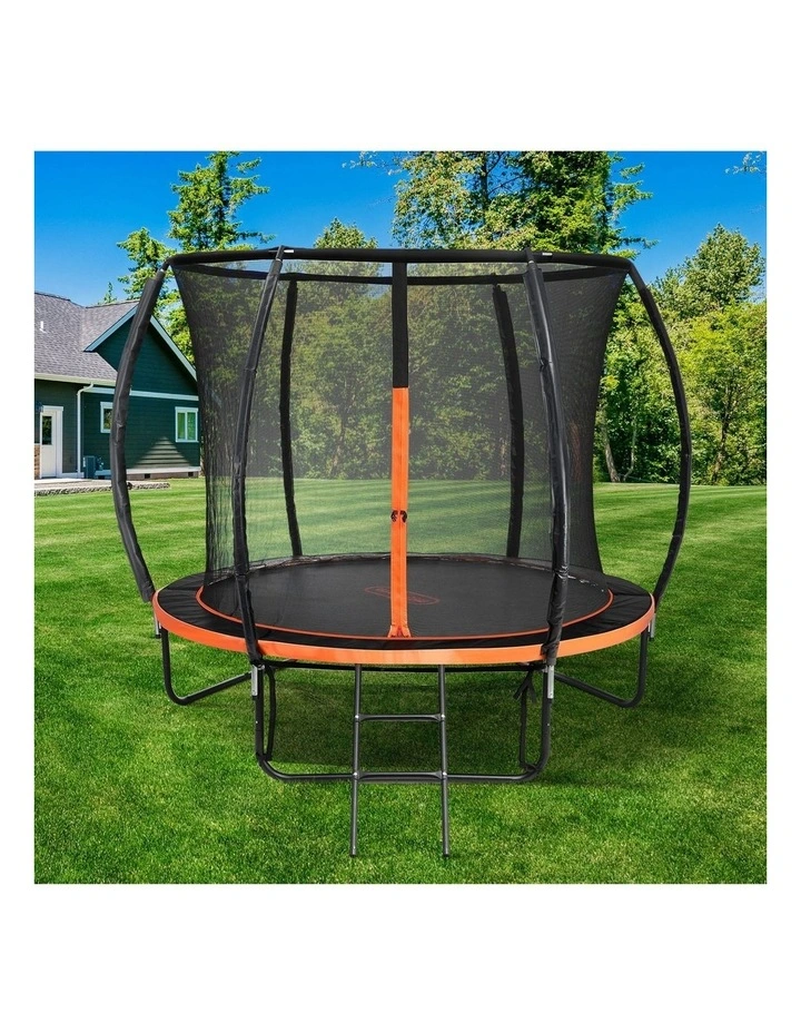 Mazam 8FT Trampoline Round Kids Trampolines Enclosure Safety Net with Ladder image 4