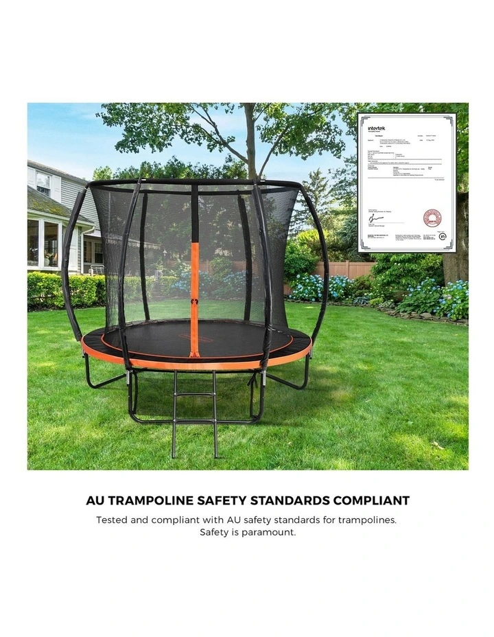 Mazam 8FT Trampoline Round Kids Trampolines Enclosure Safety Net with Ladder image 5