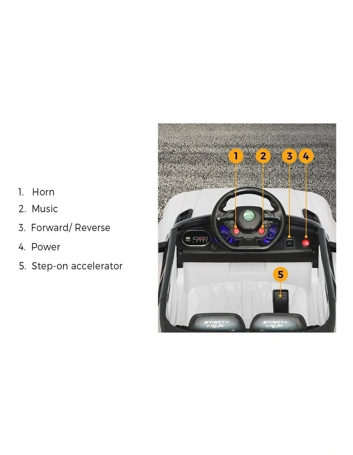 Mazam Kids Ride On Car 12V Electric Remote Vehicle Toy Cars Gift MP3 LED light image 7