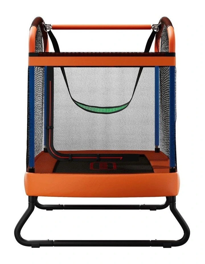Mazam 6FT Kids Jumping Trampoline with Swing Bar Rectangular Safety Enclosure image 2