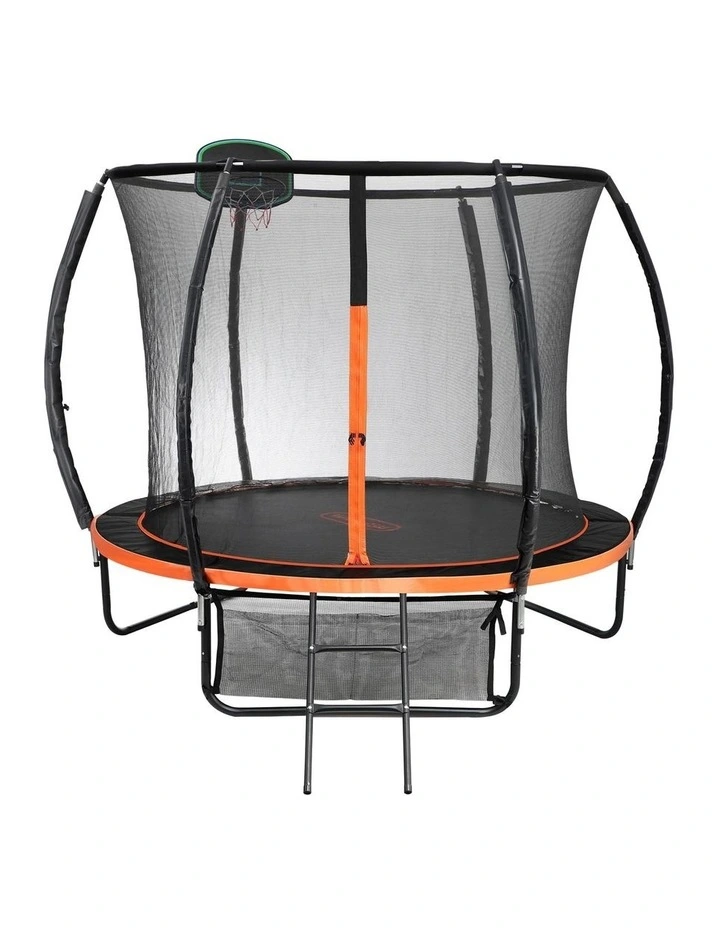 Mazam 10FT Trampoline Kids Trampolines Safety Net Basketball Set Ladder Round image 2