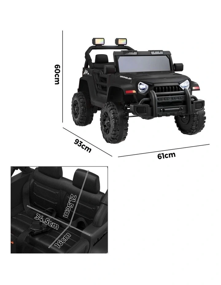 Mazam Kids Ride On Car 12V Electric Remote Control Toddler Toy Cars Music Black image 3
