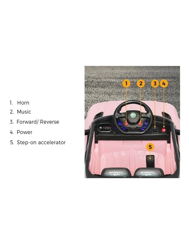 Mazam Kids Ride On Car Electric Vehicle Toy Remote Cars Gift MP3 LED light 12V image 7