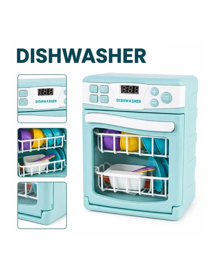 4 Piece Home Appliance Toy Mixer, Washing Machine, Oven & Dishwasher, With Lights & Sound image 6