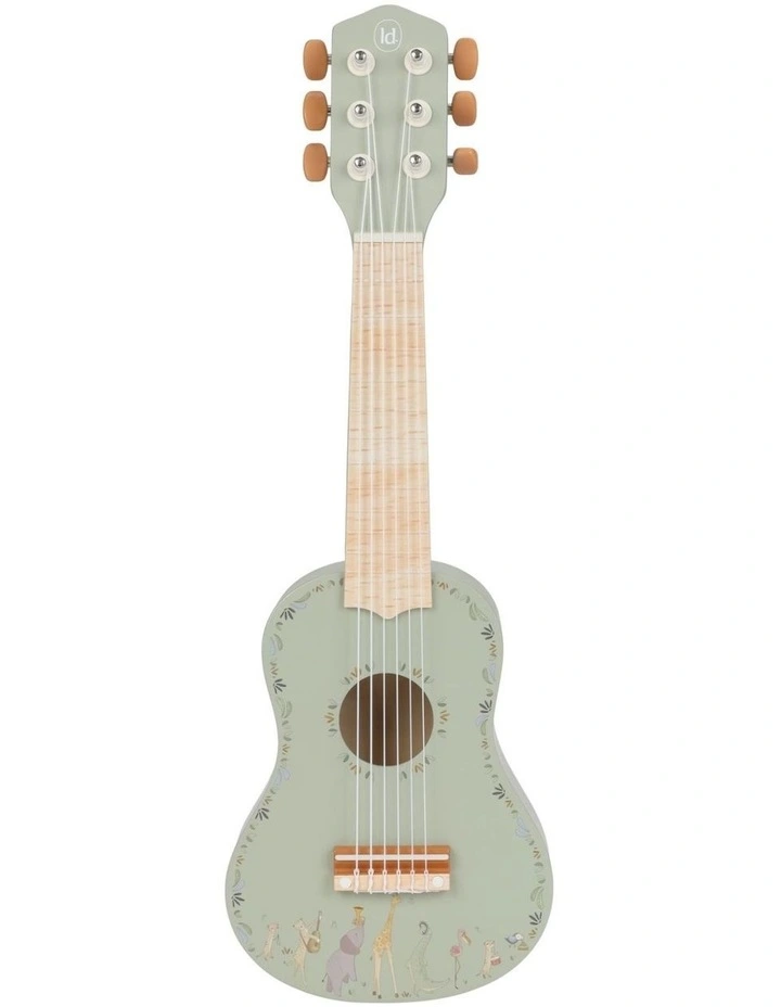 Little Dutch Safari Friends Wooden Guitar - Green image 1