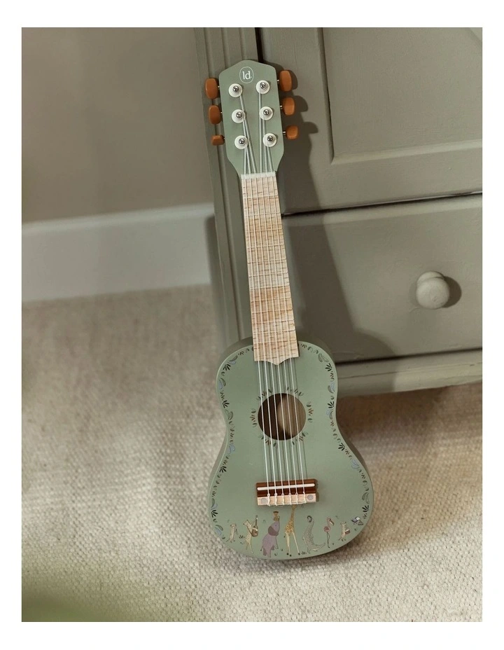 Little Dutch Safari Friends Wooden Guitar - Green image 3