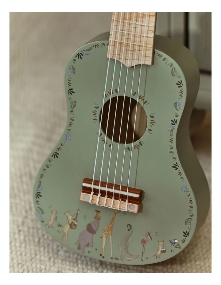 Little Dutch Safari Friends Wooden Guitar - Green image 4
