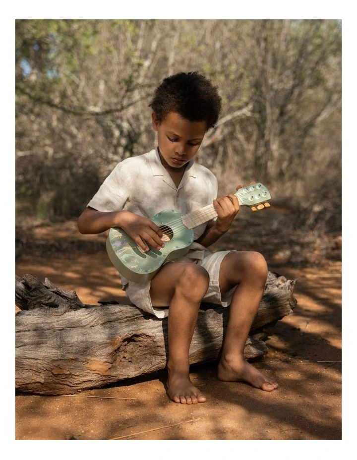 Little Dutch Safari Friends Wooden Guitar - Green image 5
