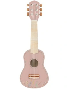Little Dutch Safari Friends Wooden Guitar - Pink