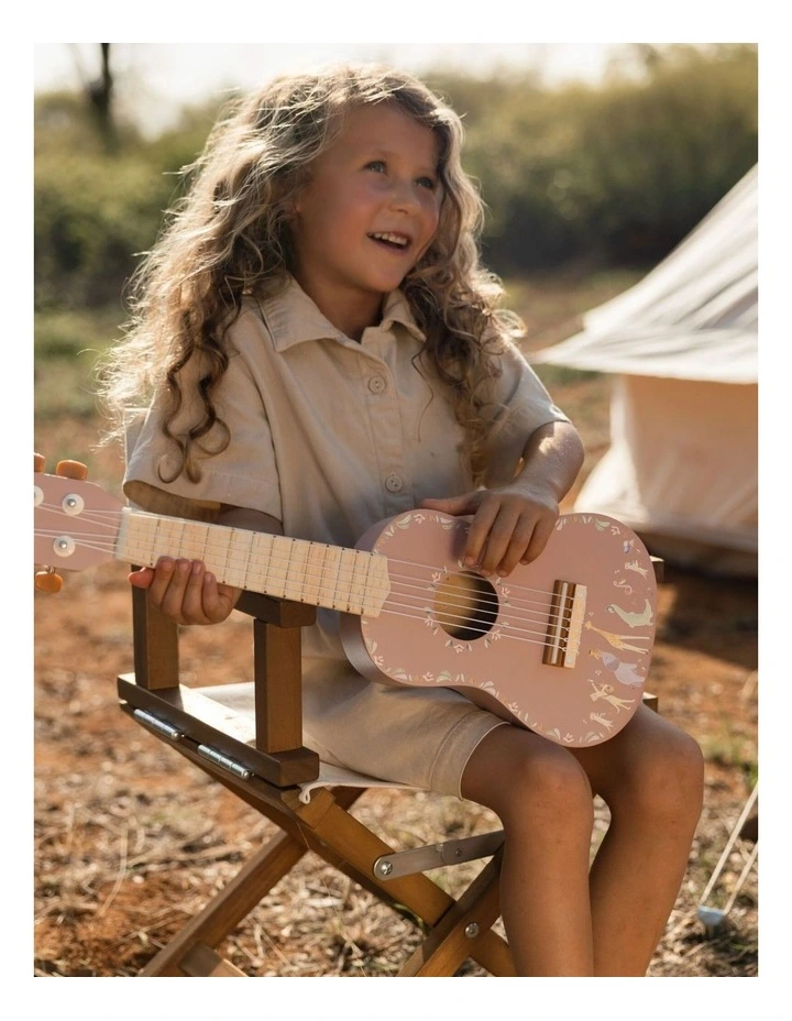 Little Dutch Safari Friends Wooden Guitar - Pink image 2