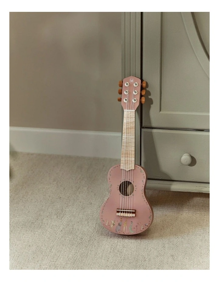 Little Dutch Safari Friends Wooden Guitar - Pink image 4
