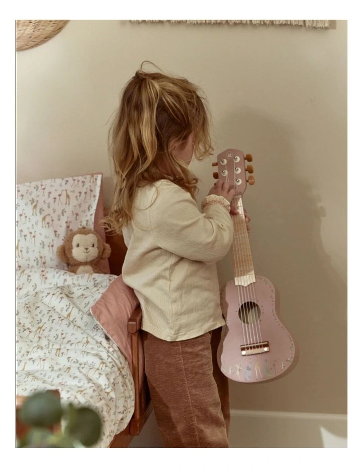 Little Dutch Safari Friends Wooden Guitar - Pink image 5