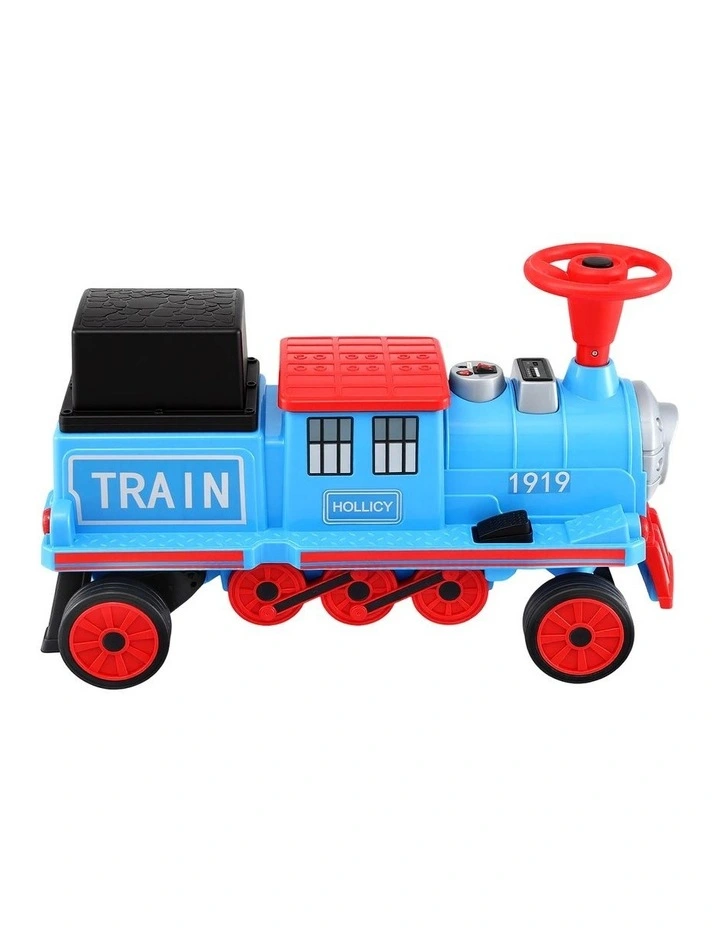 Rigo Kids Ride on Car Train 12V Electric Toy 2 Seaters Storage 87cm Blue image 3