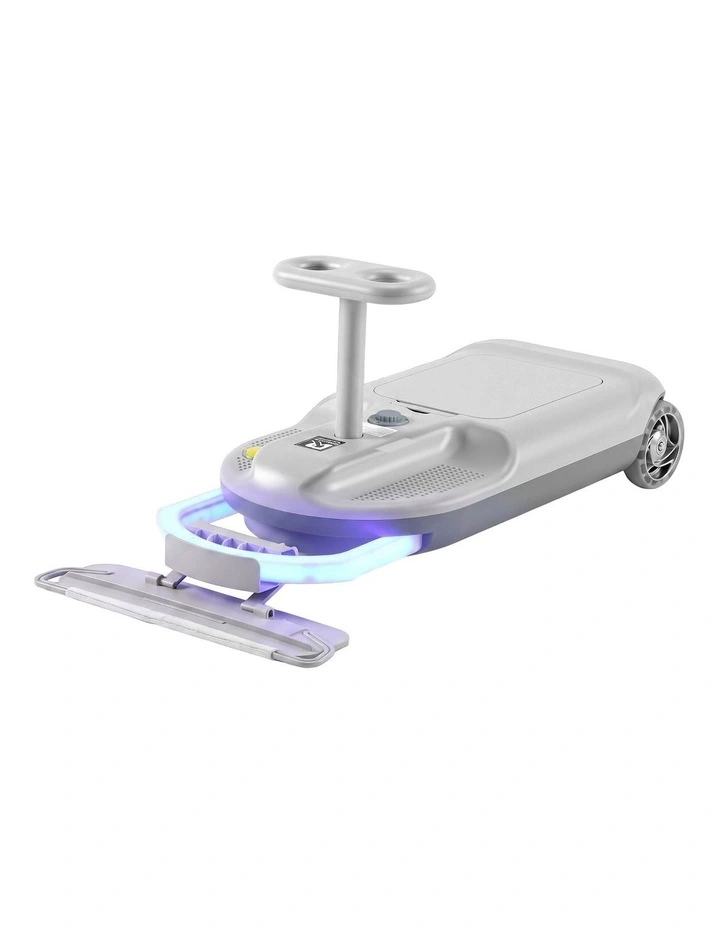 Rigo Ride on Car with Mop Storage Space Kids Clean Car 12V 86cm Grey image 1