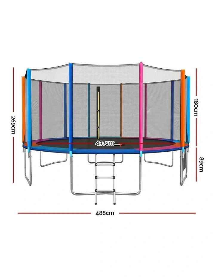 Everfit 16FT Kids Trampoline Rebounder with Enclosure Net Storage Bag image 2