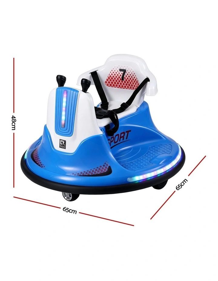 Rigo Ride on Cars Kids Bumper 12V Ride on Toy Toddler Remote Control Blue image 2