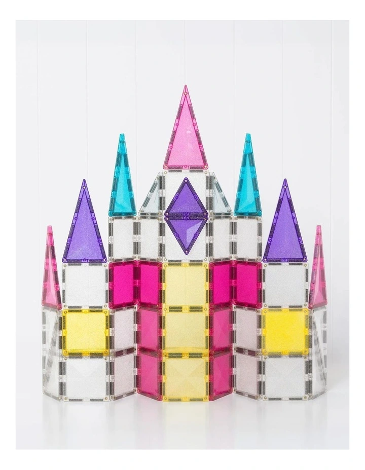 CONNETIX Magnetic Tiles Glitter Unicorn Pack, 56 Pieces image 4