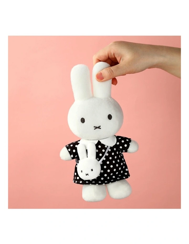 Miffy - Black Dot Dress with Miffy Bag Plush Soft Toy 23cm - Ages 3 image 2