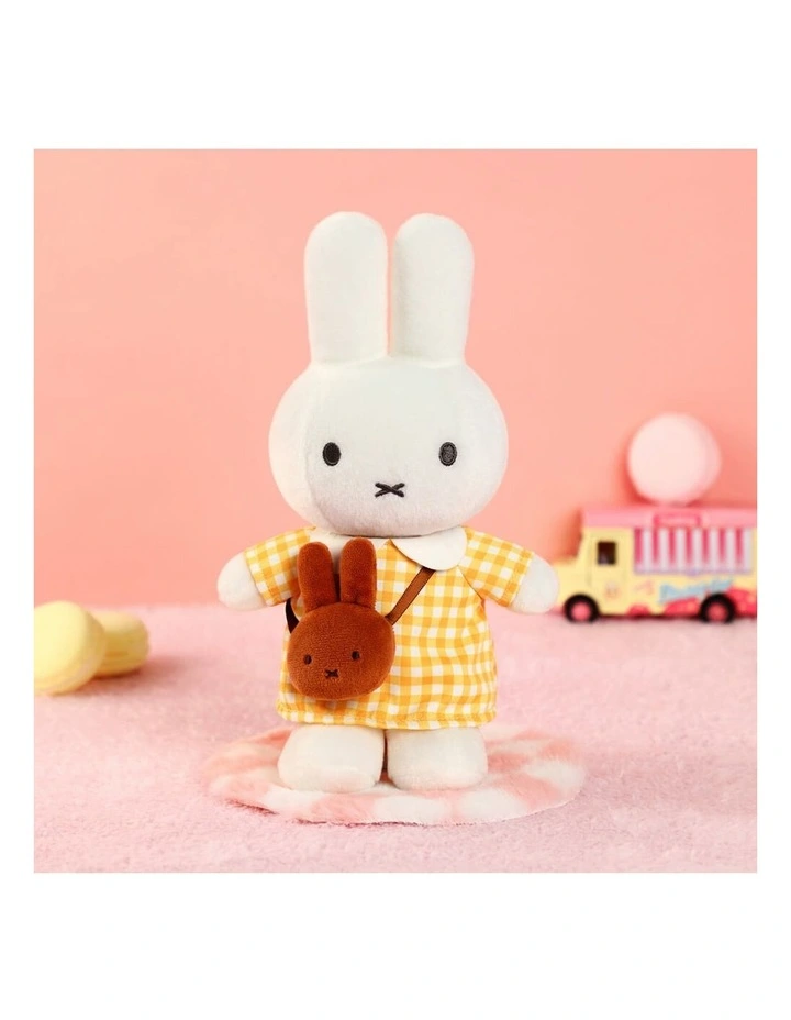 Miffy - Yellow Checkered Dress with Melanie Bag Plush Soft Toy 23cm - Ages 3 image 5