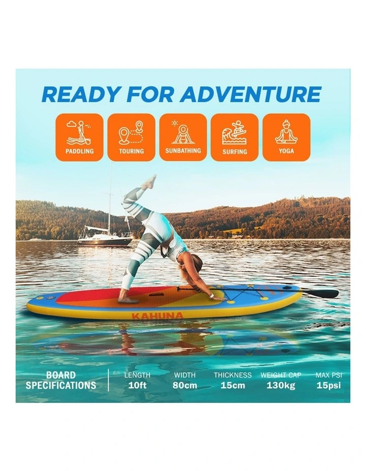 Kahuna Hana Inflatable Stand Up Paddle Board 10FT w/ iSUP Accessories image 5