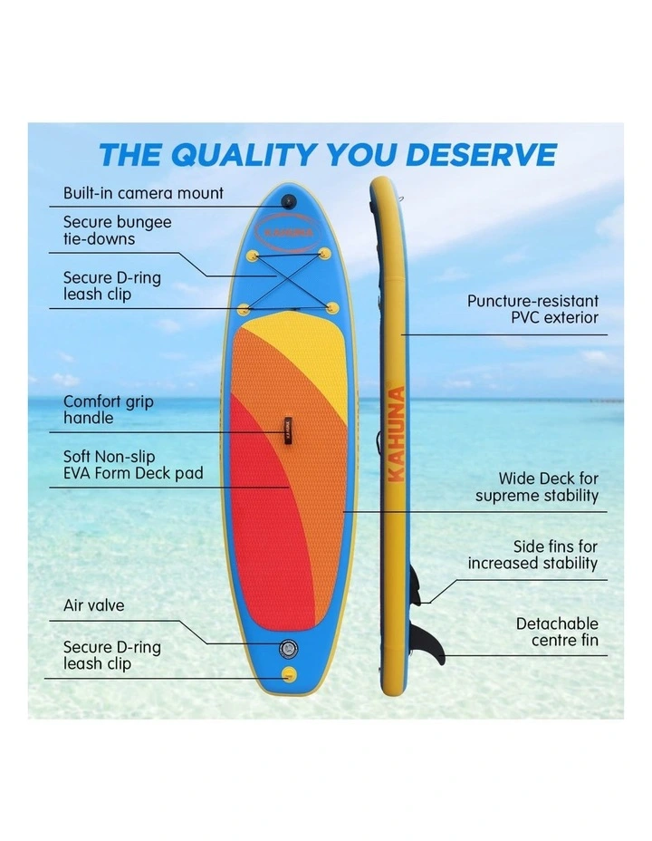Kahuna Hana Inflatable Stand Up Paddle Board 10FT w/ iSUP Accessories image 7