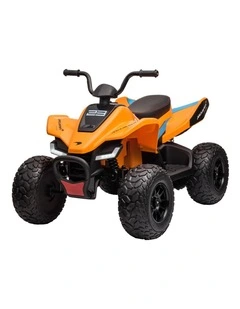 Kahuna Licensed MCL35 McLaren Kids Toy Ride On Electric Quad Bike - Orange