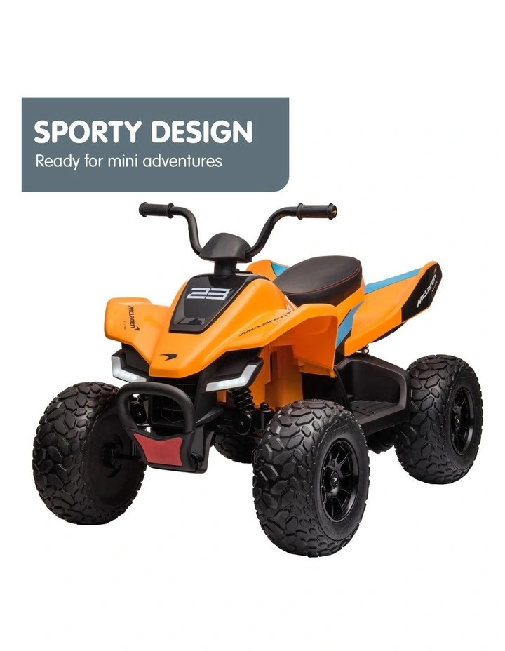 Kahuna Licensed MCL35 McLaren Kids Toy Ride On Electric Quad Bike - Orange image 6