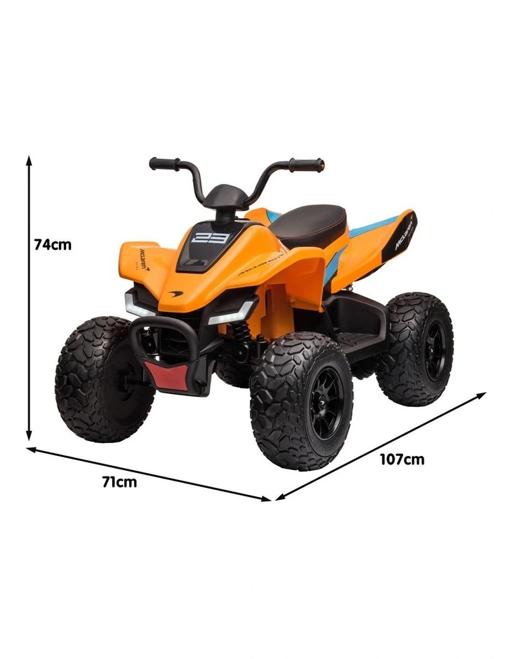 Kahuna Licensed MCL35 McLaren Kids Toy Ride On Electric Quad Bike - Orange image 7