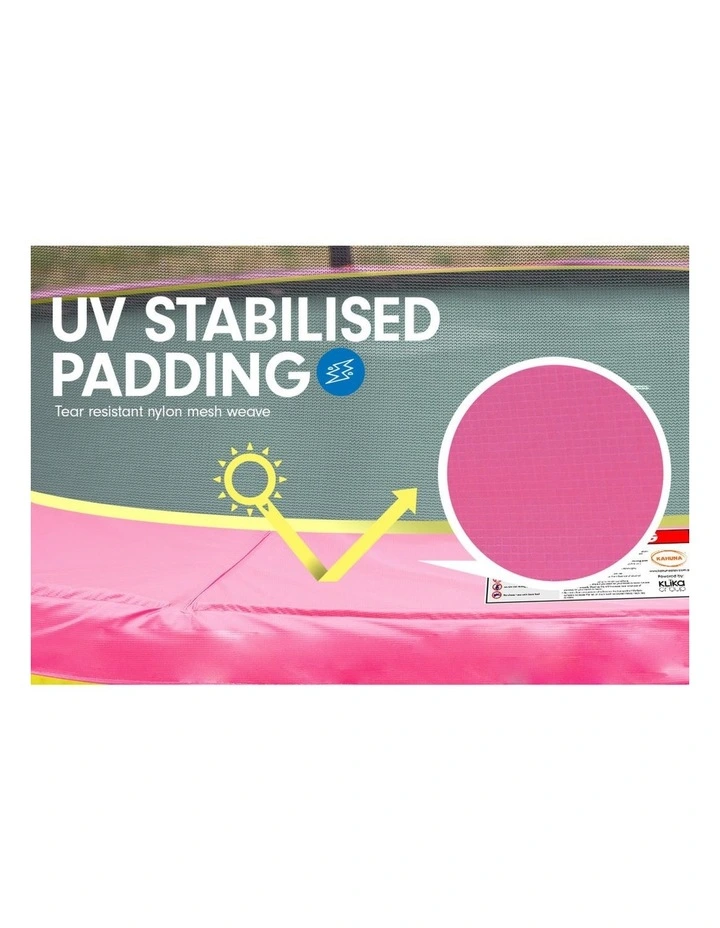 Kahuna Trampoline 6 ft with Basketball Set & Roof - Pink image 3