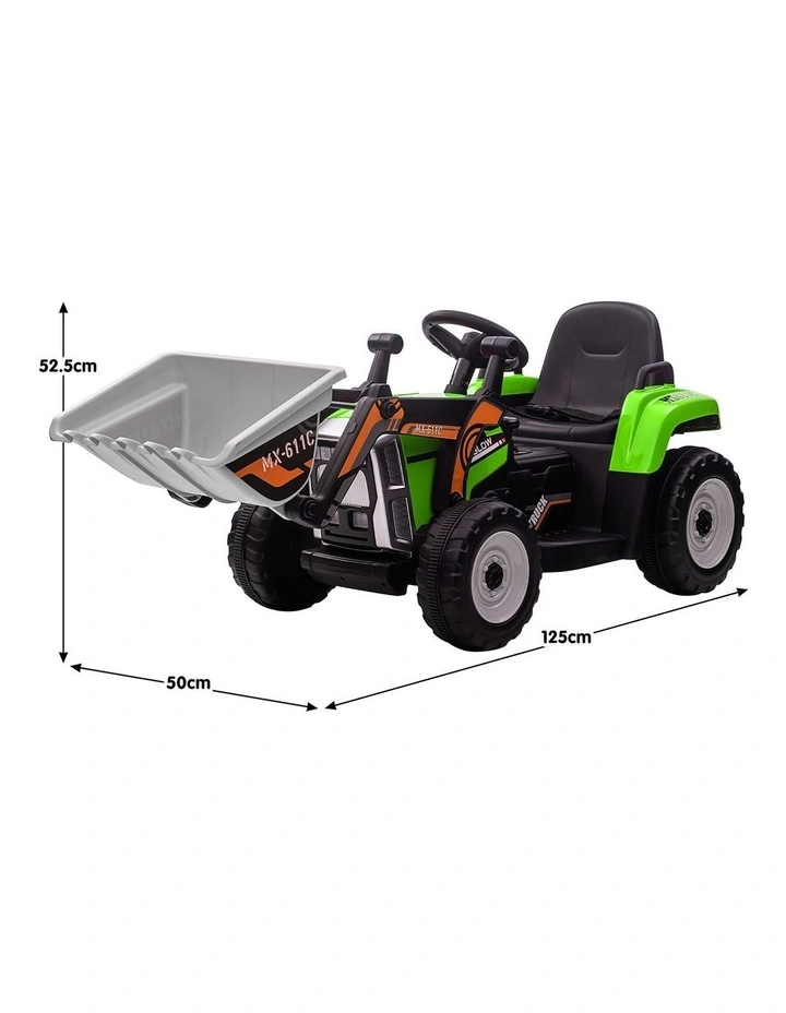 Kahuna MX-611C Kids Electric Ride On Car Tractor Digger Loader Grey image 3