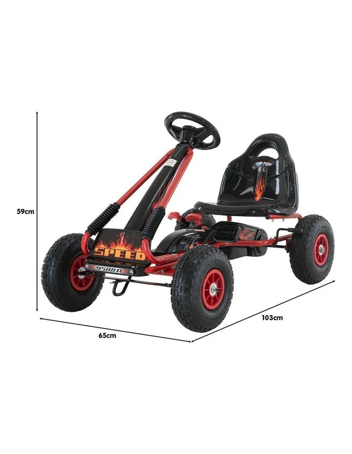 Kahuna G95 Kids Ride On Pedal-Powered Go Kart  - Red image 3