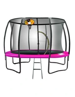 Kahuna Trampoline 8 ft with Basketball Set - Pink