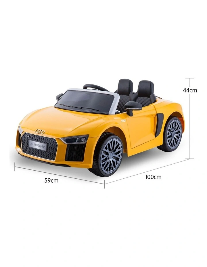 Kahuna R8 Spyder Audi Licensed Kids Electric Ride On Car Yellow image 3