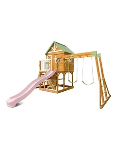 Lifespan Kids Riversdale Play Centre with 2.2m Pastel Pink Slide