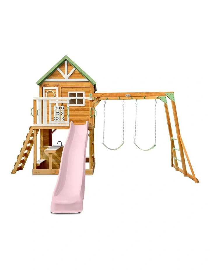Lifespan Kids Riversdale Play Centre with 2.2m Pastel Pink Slide image 2