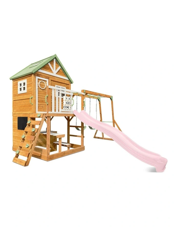 Lifespan Kids Riversdale Play Centre with 2.2m Pastel Pink Slide image 3