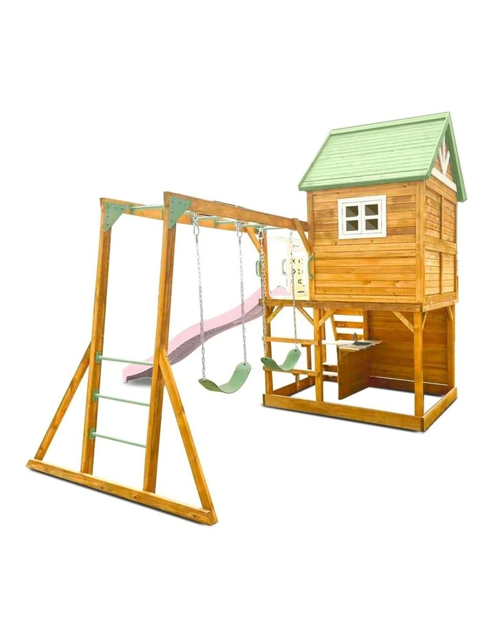 Lifespan Kids Riversdale Play Centre with 2.2m Pastel Pink Slide image 5