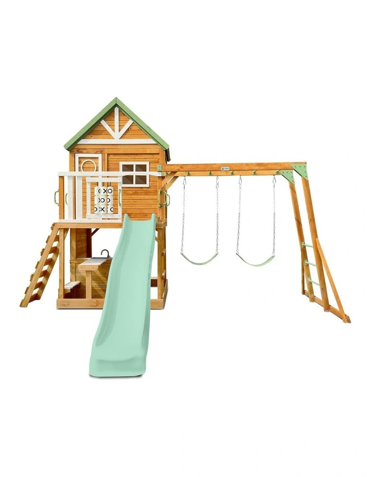 Lifespan Kids Riversdale Play Centre with 2.2m Pastel Green Slide image 2