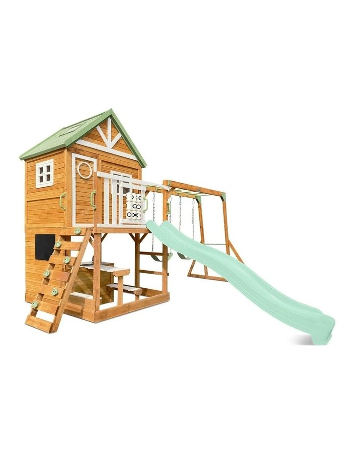 Lifespan Kids Riversdale Play Centre with 2.2m Pastel Green Slide image 3