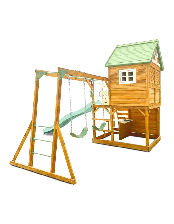 Lifespan Kids Riversdale Play Centre with 2.2m Pastel Green Slide image 5