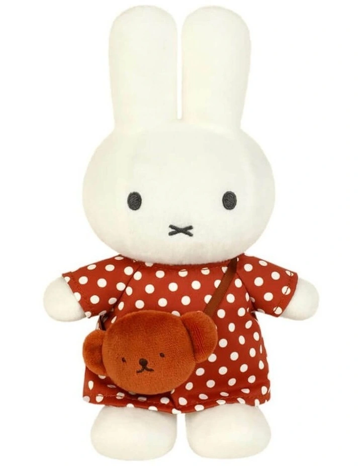 Miffy - Polka Dot Dress with Boris Bag Plush 24cm Soft Toy - Birth image 1