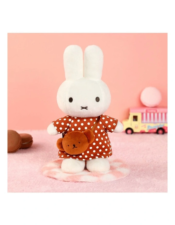 Miffy - Polka Dot Dress with Boris Bag Plush 24cm Soft Toy - Birth image 2