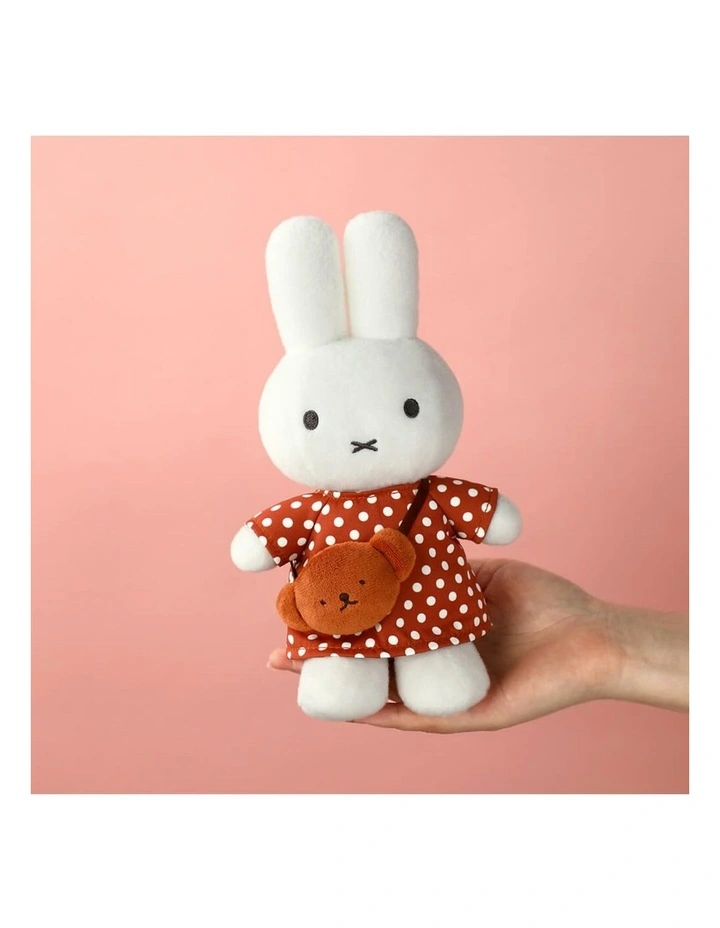 Miffy - Polka Dot Dress with Boris Bag Plush 24cm Soft Toy - Birth image 4