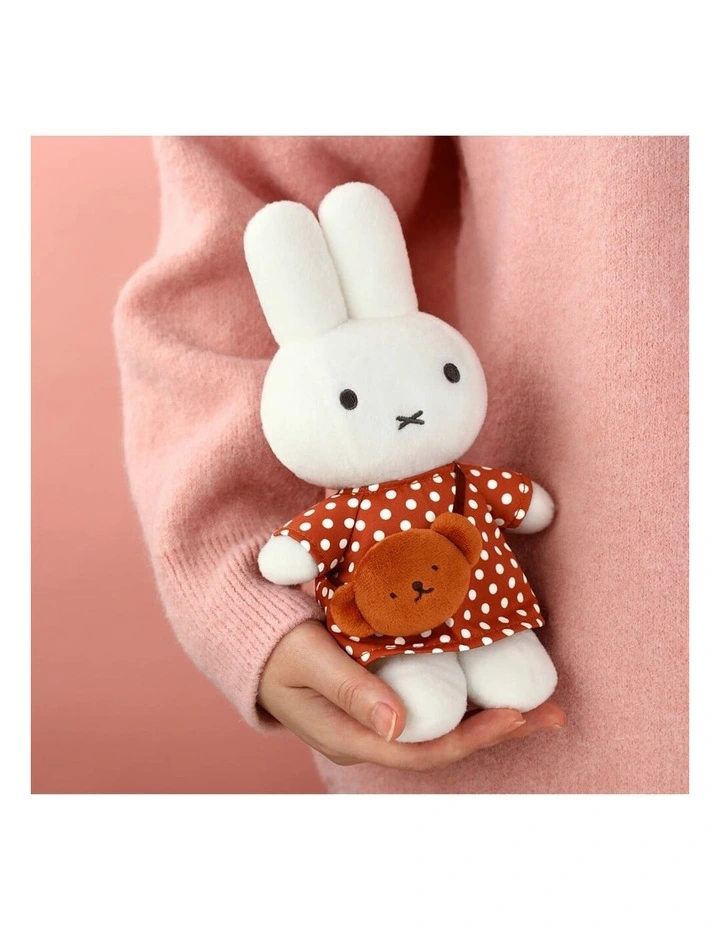 Miffy - Polka Dot Dress with Boris Bag Plush 24cm Soft Toy - Birth image 5
