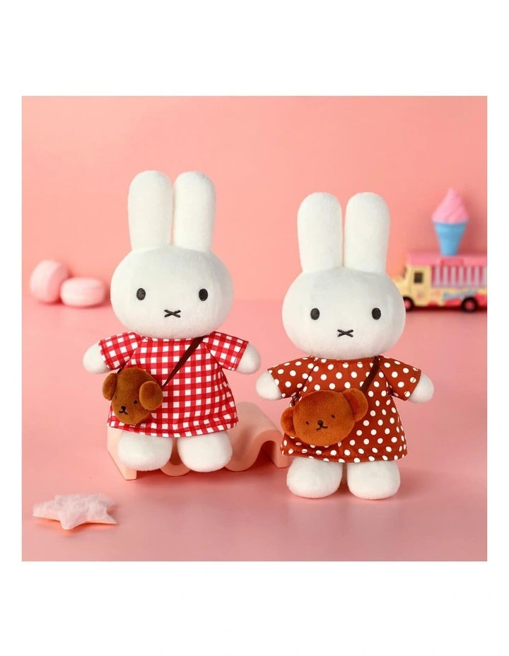 Miffy - Polka Dot Dress with Boris Bag Plush 24cm Soft Toy - Birth image 6