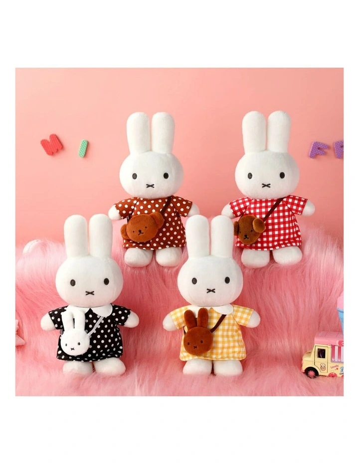 Miffy - Polka Dot Dress with Boris Bag Plush 24cm Soft Toy - Birth image 7